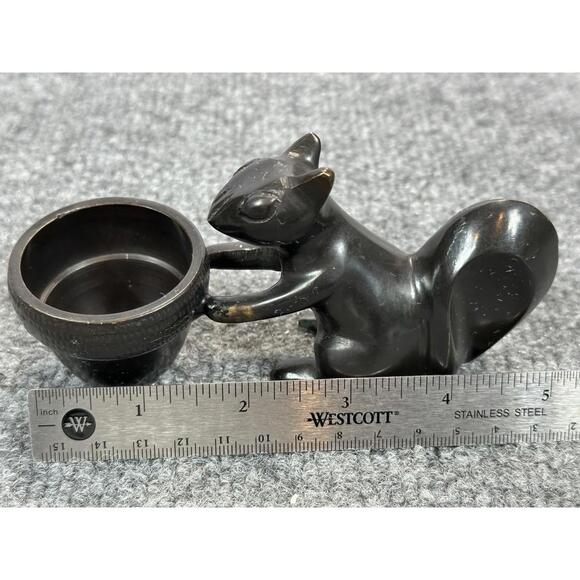 Crate & Barrel Bronze Metal Squirrel Acorn Tea Light‎ Candle Holder Toothpick - Picture 5 of 5